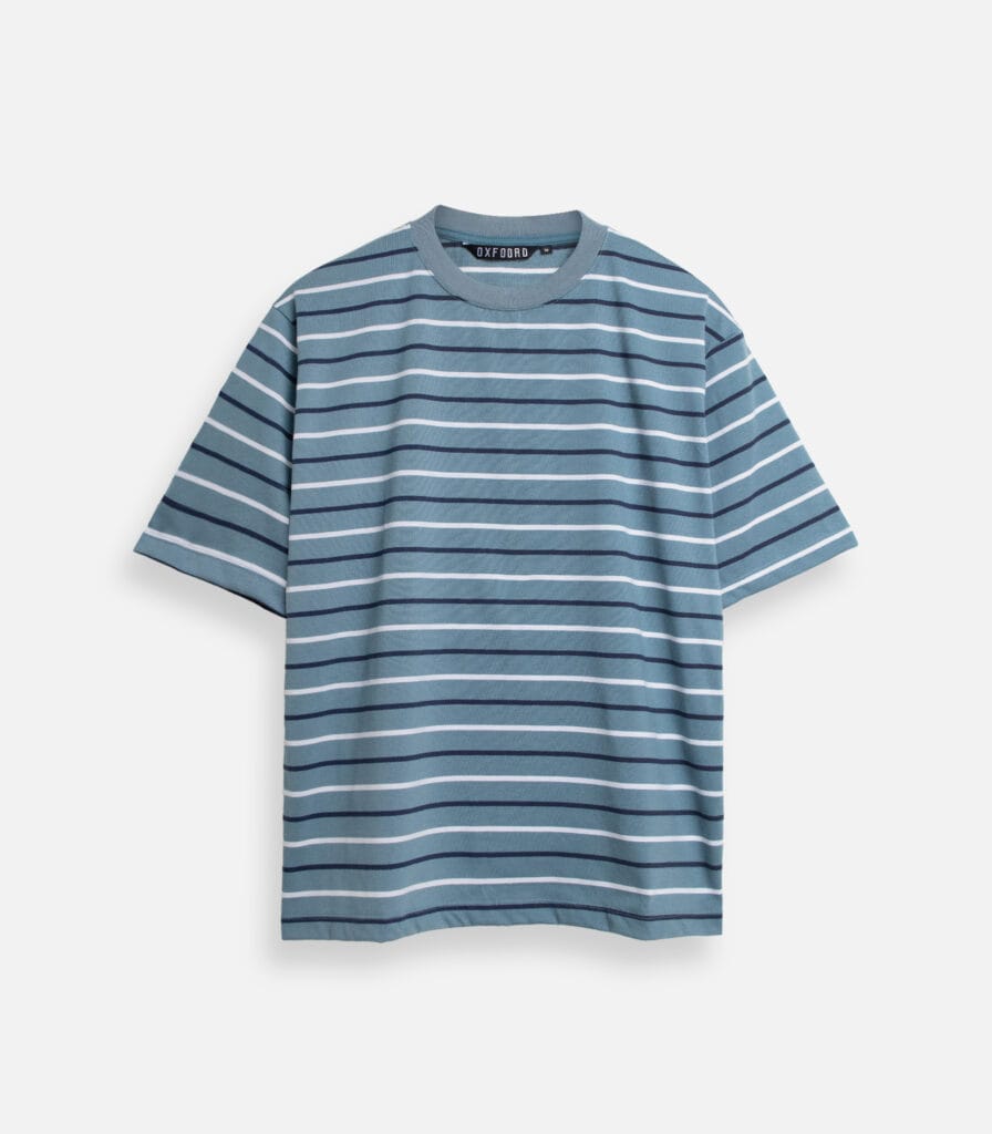 Striped Stone Blue Tees