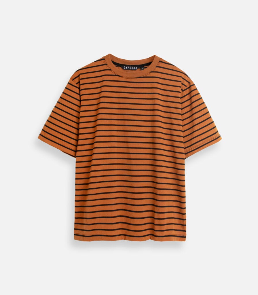 Striped Rust Brown Tees