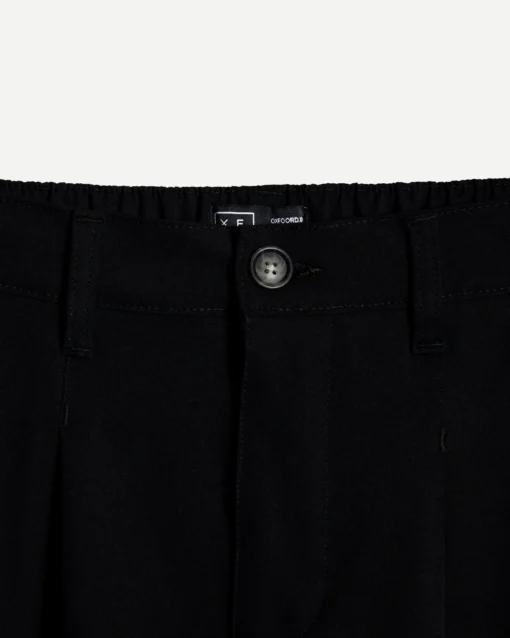 Straight Pleated Pants Black
