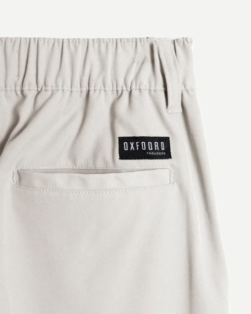 Straight Pleated Pants Cream