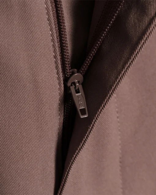 Straight Pleated Pants Wood