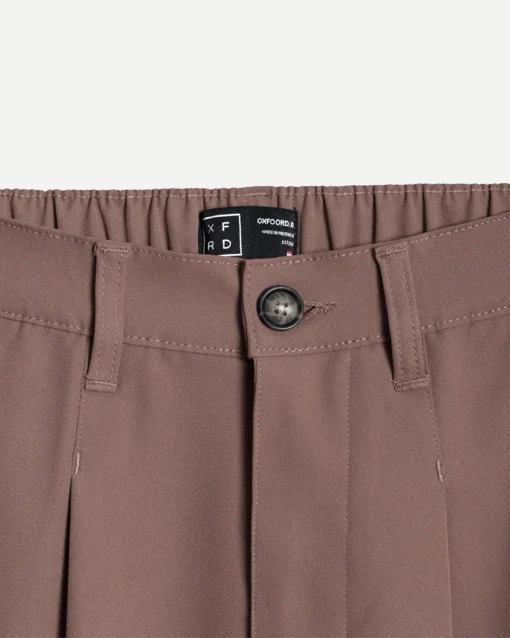 Straight Pleated Pants Wood